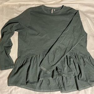 ASOS Tall cotton peplum top XL